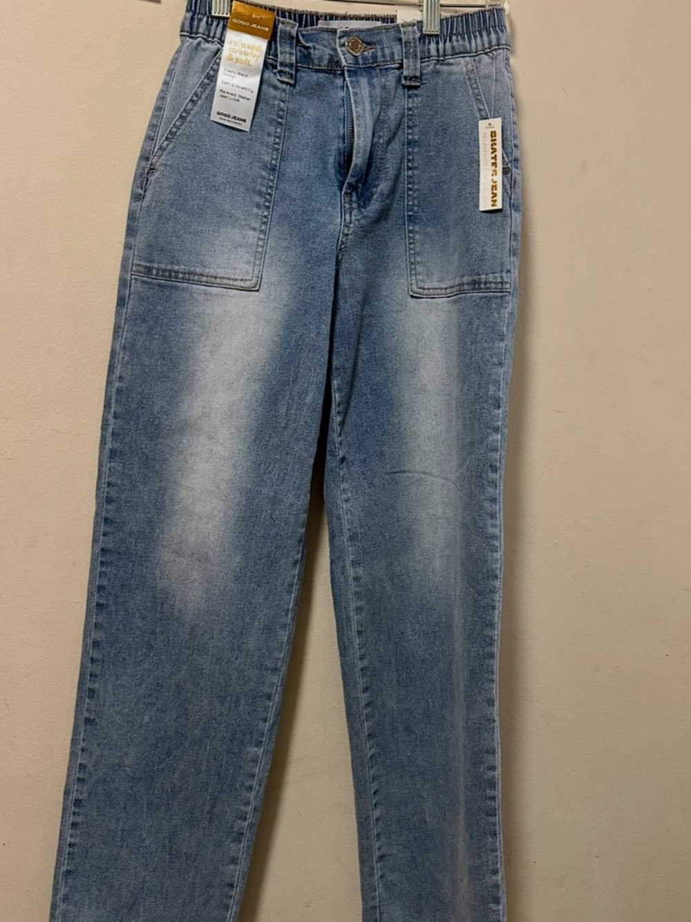 GOGO Light Blue Women's Skater style. Relaxed fit.